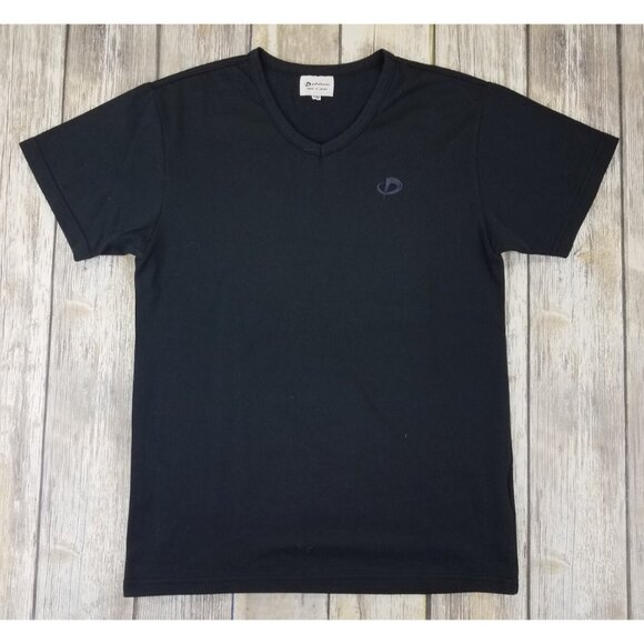 Phiten Titanium T Shirt Mens Size XXS Black Athletic Short Sleeves V Neck Japan - Picture 1 of 9